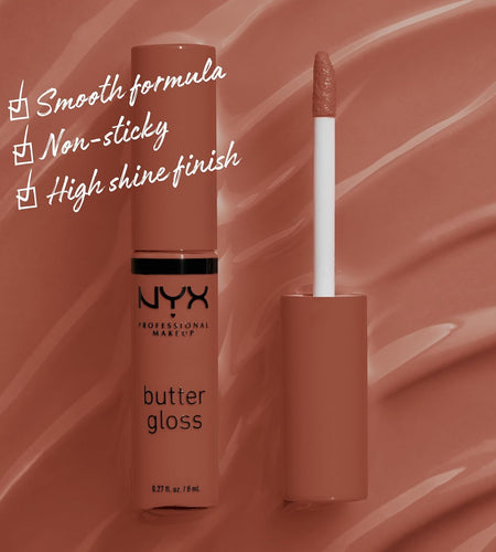 Butter Gloss, Non-Sticky Lip Gloss - Bit of Honey (Peach Nude)