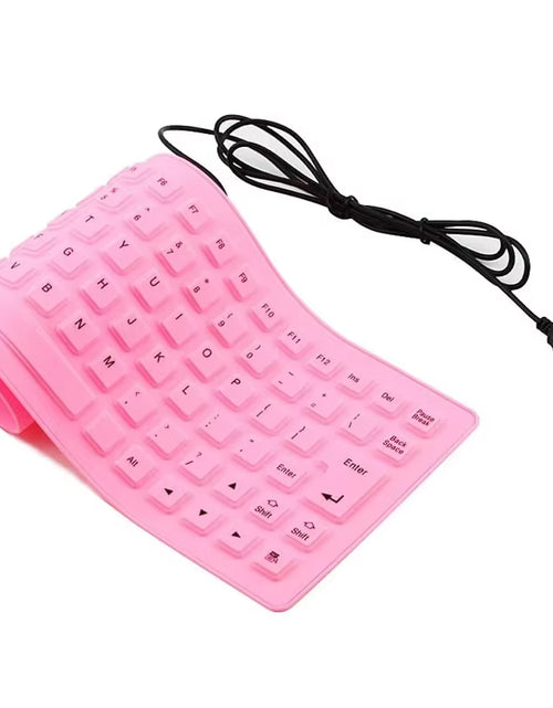 Load image into Gallery viewer, Silicone Mute Soft Keyboard 85-Key Computer Keyboard USB Wired Keyboard Portable Mini Laptop Pc Folding Waterproof Keyboard
