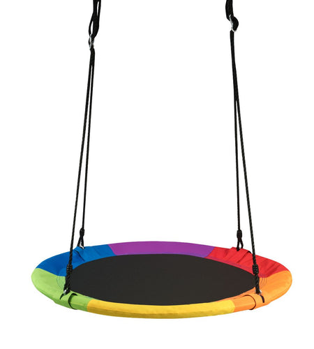 Adjustable Flying Saucer Tree Swing with Multiple Functions for Kids