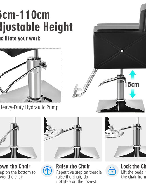 Load image into Gallery viewer, 360° Swivel Barber Chair with Adjustable Height for Hair Salon
