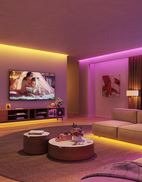 Load image into Gallery viewer, Smart LED Strip Lights, 16.4Ft Wifi LED Lights Work with Alexa and Google Assistant, RGB Color Changing, 16 Million Colors with App Control and Music Sync for Home, Kitchen, TV, Party
