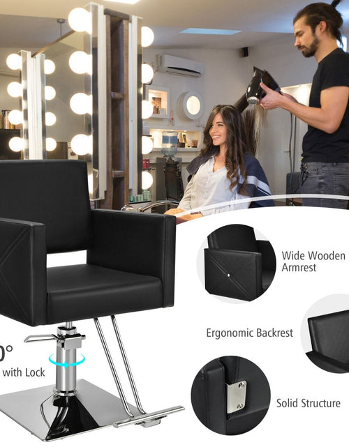 Load image into Gallery viewer, 360° Swivel Barber Chair with Adjustable Height for Hair Salon
