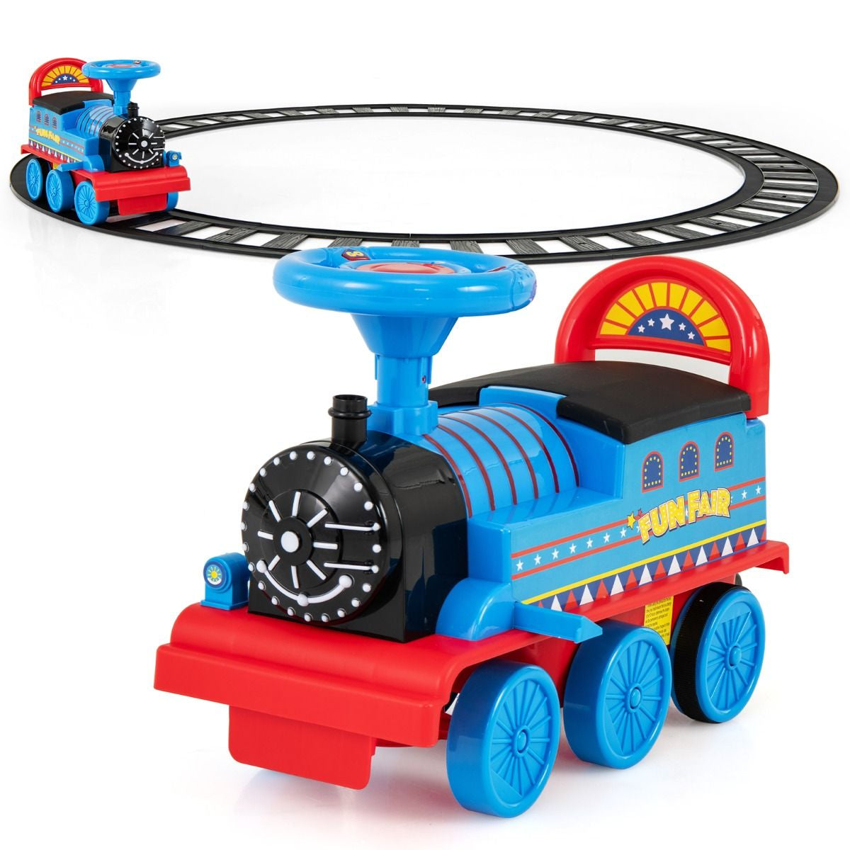 6V Electric Kids Ride on Train Toy with Track & 6 Wheels
