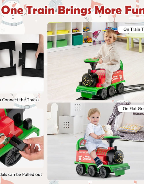 Load image into Gallery viewer, 6V Electric Kids Ride on Train Toy with Track &amp; 6 Wheels
