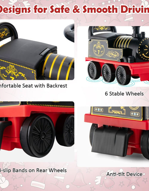Load image into Gallery viewer, 6V Electric Kids Ride on Train Toy with Track &amp; 6 Wheels
