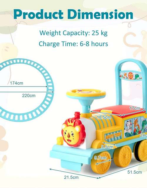 Load image into Gallery viewer, 6V Electric Kids Ride on Train Toy with Track &amp; 6 Wheels
