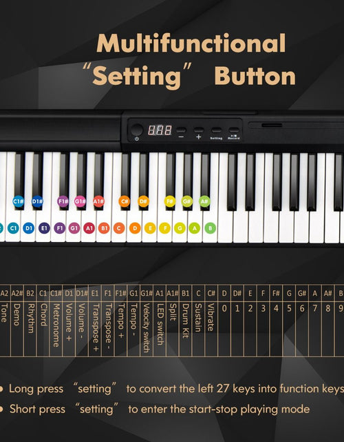 Load image into Gallery viewer, Electric Lighted Piano Keyboard with Sustain Pedal
