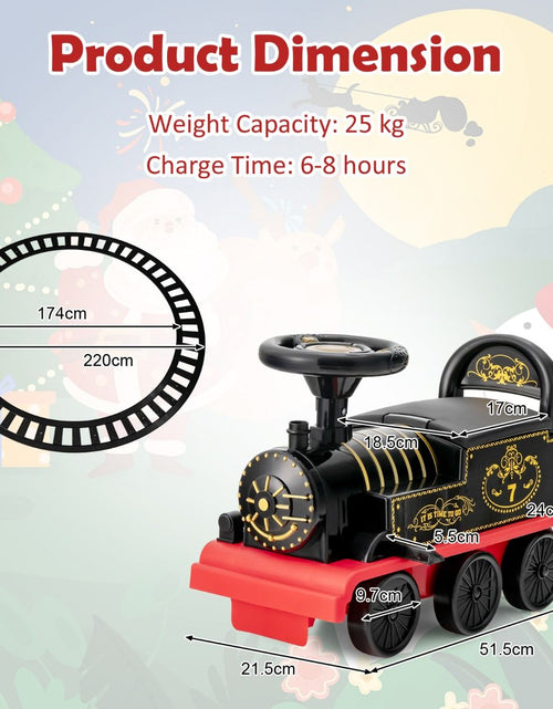 Load image into Gallery viewer, 6V Electric Kids Ride on Train Toy with Track &amp; 6 Wheels
