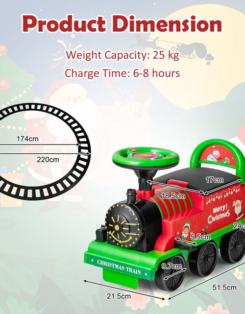 Load image into Gallery viewer, 6V Electric Kids Ride on Train Toy with Track &amp; 6 Wheels
