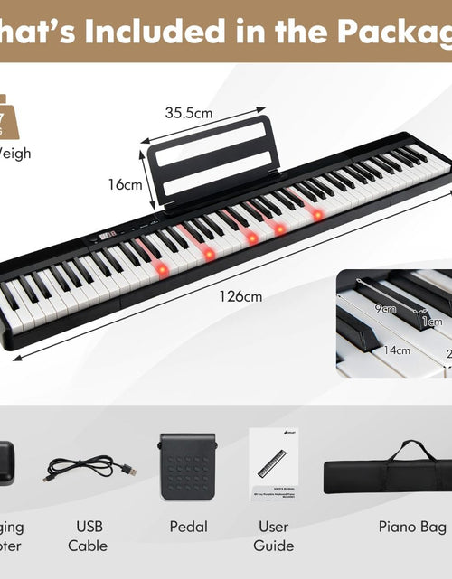 Load image into Gallery viewer, Electric Lighted Piano Keyboard with Sustain Pedal
