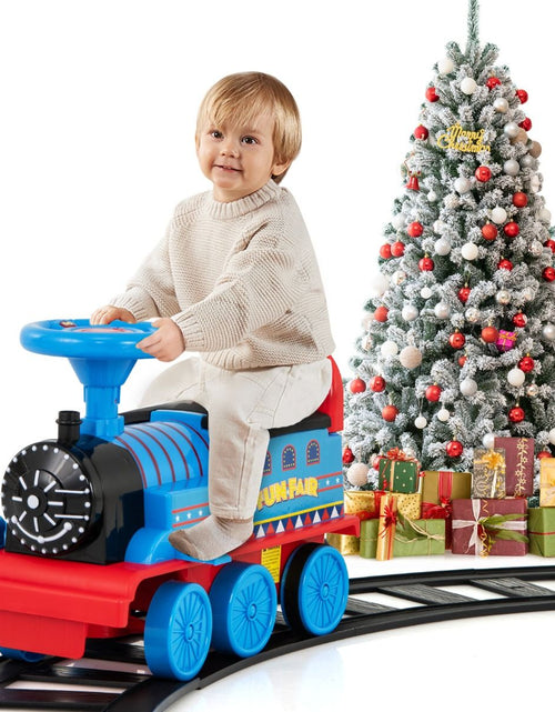 Load image into Gallery viewer, 6V Electric Kids Ride on Train Toy with Track &amp; 6 Wheels
