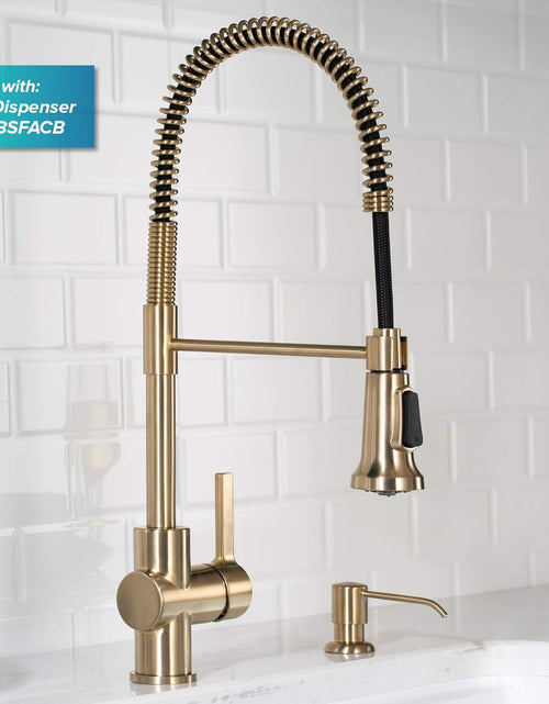 Load image into Gallery viewer, Britt Commercial Style Kitchen Faucet in Spot Free Antique Champagne Bronze, KPF-1690SFACB
