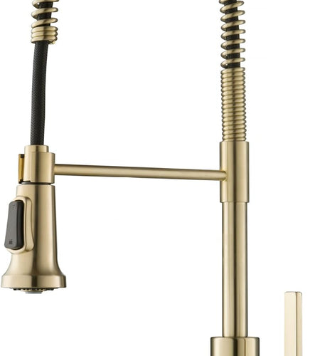 Britt Commercial Style Kitchen Faucet in Spot Free Antique Champagne Bronze, KPF-1690SFACB