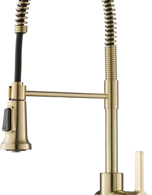 Load image into Gallery viewer, Britt Commercial Style Kitchen Faucet in Spot Free Antique Champagne Bronze, KPF-1690SFACB
