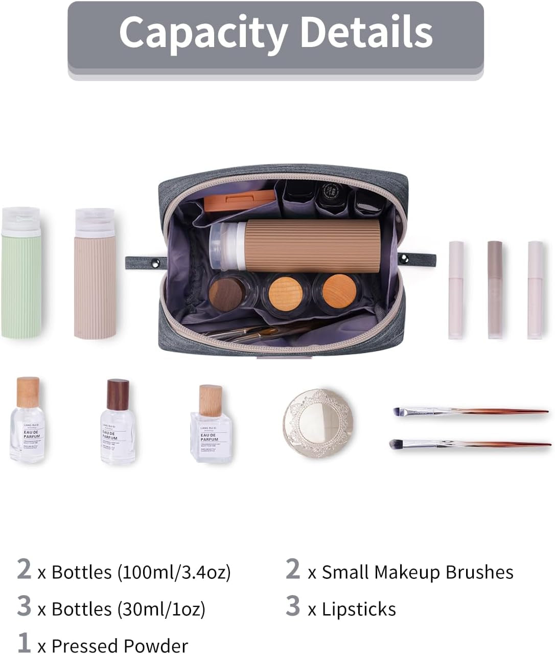Small Makeup Bag for Purse Travel Makeup Pouch Mini Cosmetic Bag for Women Girls