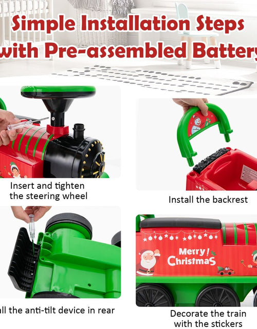Load image into Gallery viewer, 6V Electric Kids Ride on Train Toy with Track &amp; 6 Wheels
