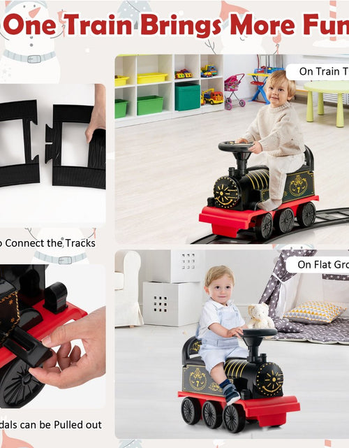 Load image into Gallery viewer, 6V Electric Kids Ride on Train Toy with Track &amp; 6 Wheels
