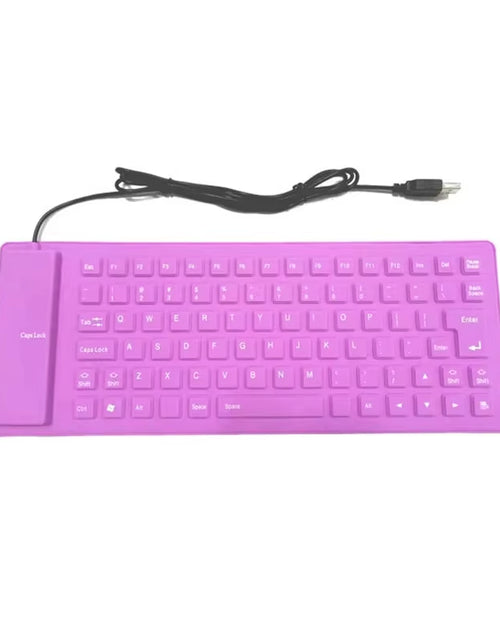 Load image into Gallery viewer, Silicone Mute Soft Keyboard 85-Key Computer Keyboard USB Wired Keyboard Portable Mini Laptop Pc Folding Waterproof Keyboard
