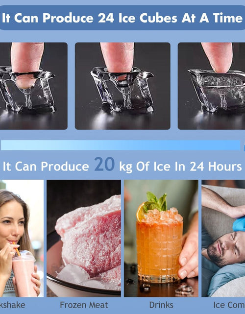 Load image into Gallery viewer, 3.2L 20KG Countertop Ice Maker Commercial Electric Ice Making Machine
