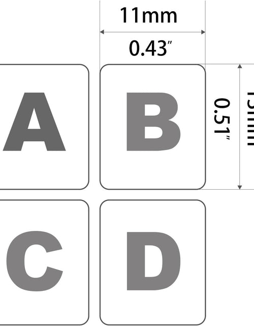 Load image into Gallery viewer, [2 Pack] Universal English Keyboard Stickers, Replacement English Keyboard Stickers with Black Background and White Lettering, Each Unit: 0.43&quot; X 0.51&quot; -Matte

