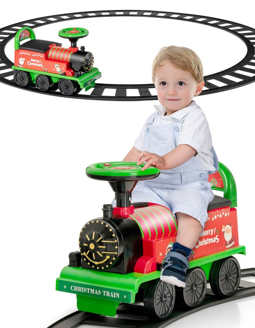 Load image into Gallery viewer, 6V Electric Kids Ride on Train Toy with Track &amp; 6 Wheels

