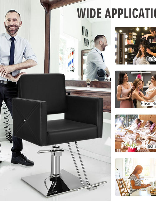 Load image into Gallery viewer, 360° Swivel Barber Chair with Adjustable Height for Hair Salon
