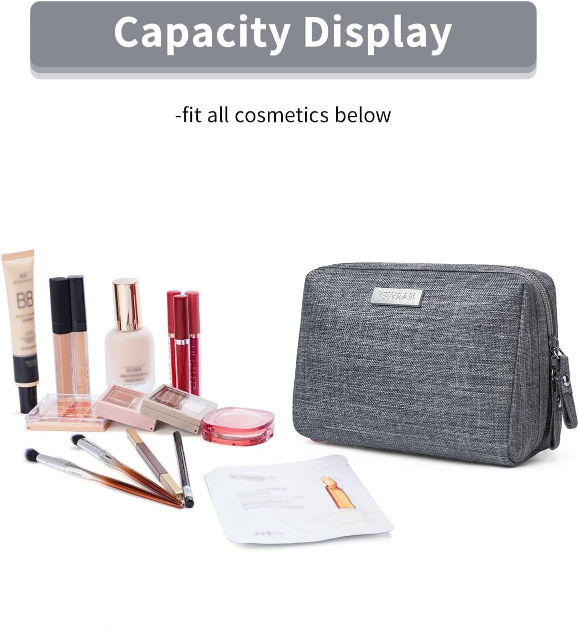 Small Makeup Bag for Purse Travel Makeup Pouch Mini Cosmetic Bag for Women Girls