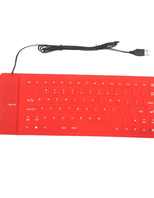 Load image into Gallery viewer, Silicone Mute Soft Keyboard 85-Key Computer Keyboard USB Wired Keyboard Portable Mini Laptop Pc Folding Waterproof Keyboard
