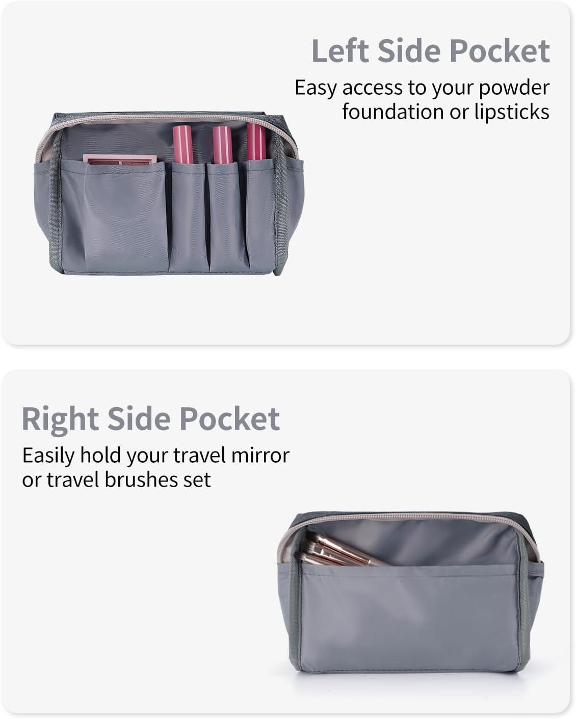 Small Makeup Bag for Purse Travel Makeup Pouch Mini Cosmetic Bag for Women Girls