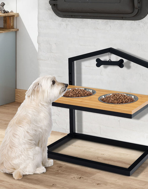 Load image into Gallery viewer, 5 Heights Elevated Pet Feeder with Detachable Stainless Steel Bowl for Dogs
