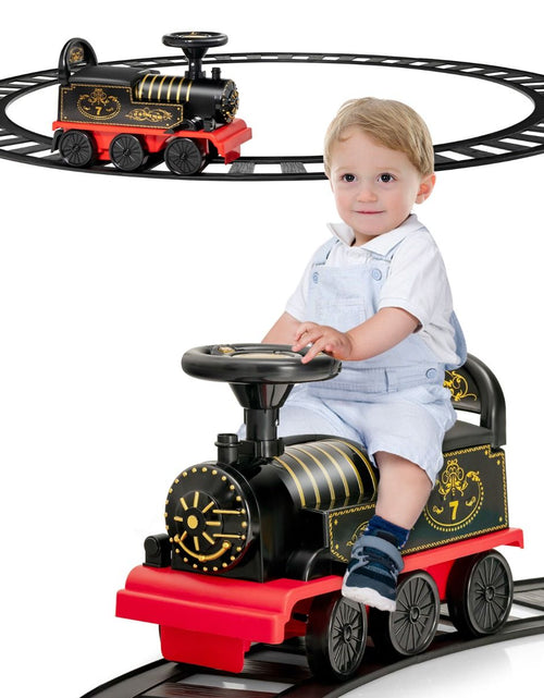 Load image into Gallery viewer, 6V Electric Kids Ride on Train Toy with Track &amp; 6 Wheels
