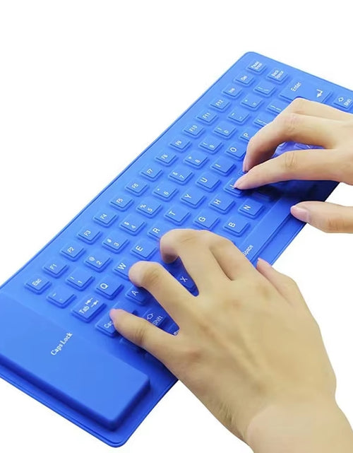 Load image into Gallery viewer, Silicone Mute Soft Keyboard 85-Key Computer Keyboard USB Wired Keyboard Portable Mini Laptop Pc Folding Waterproof Keyboard
