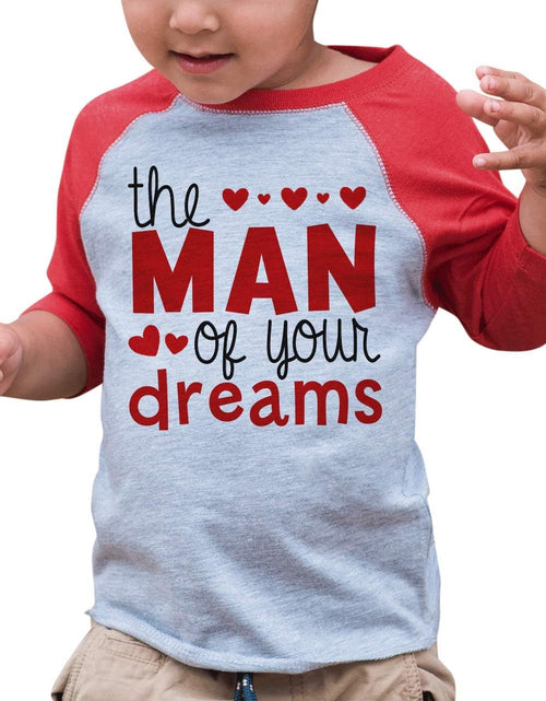 Load image into Gallery viewer, Boy&#39;S Valentine&#39;S Day Toddler Vintage Baseball Tee
