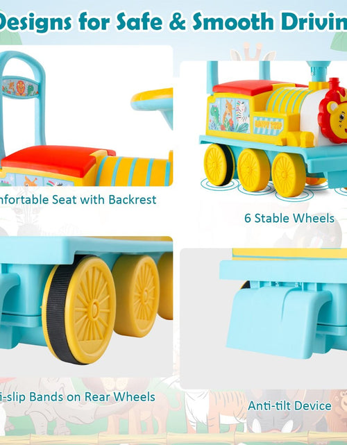 Load image into Gallery viewer, 6V Electric Kids Ride on Train Toy with Track &amp; 6 Wheels
