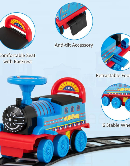 Load image into Gallery viewer, 6V Electric Kids Ride on Train Toy with Track &amp; 6 Wheels
