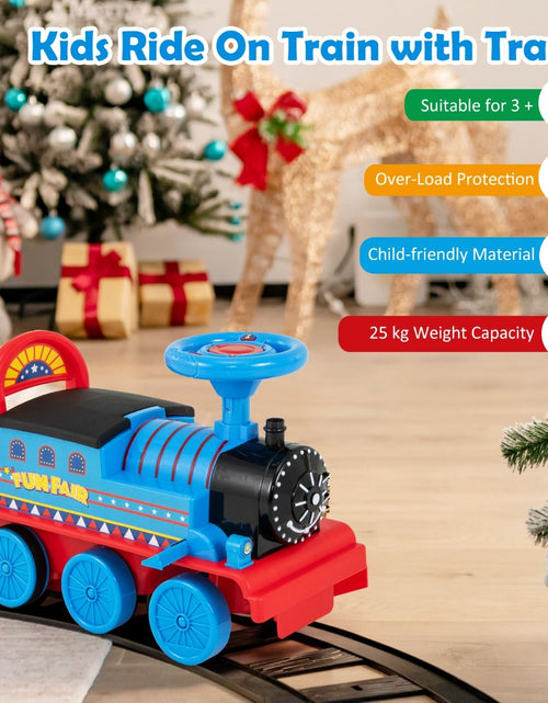 Load image into Gallery viewer, 6V Electric Kids Ride on Train Toy with Track &amp; 6 Wheels
