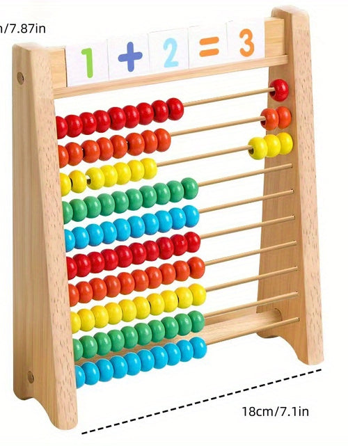 Load image into Gallery viewer, [Wooden Abacus] Wooden Abacus for Addition and Subtraction | Complete with Number Cards and a Multiplication Table
