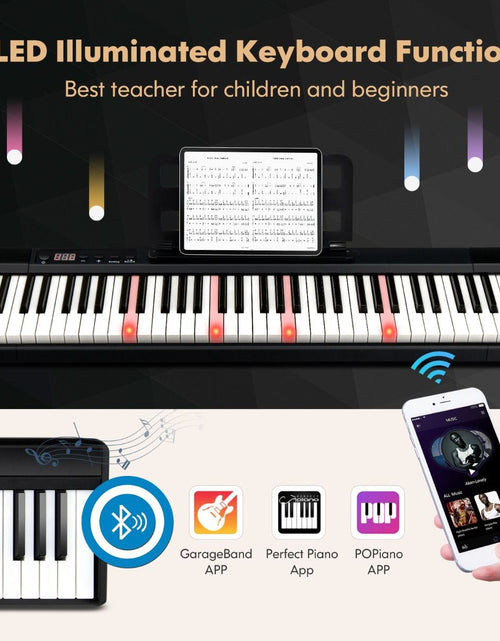 Load image into Gallery viewer, Electric Lighted Piano Keyboard with Sustain Pedal
