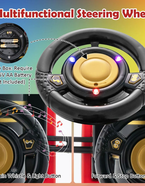 Load image into Gallery viewer, 6V Electric Kids Ride on Train Toy with Track &amp; 6 Wheels
