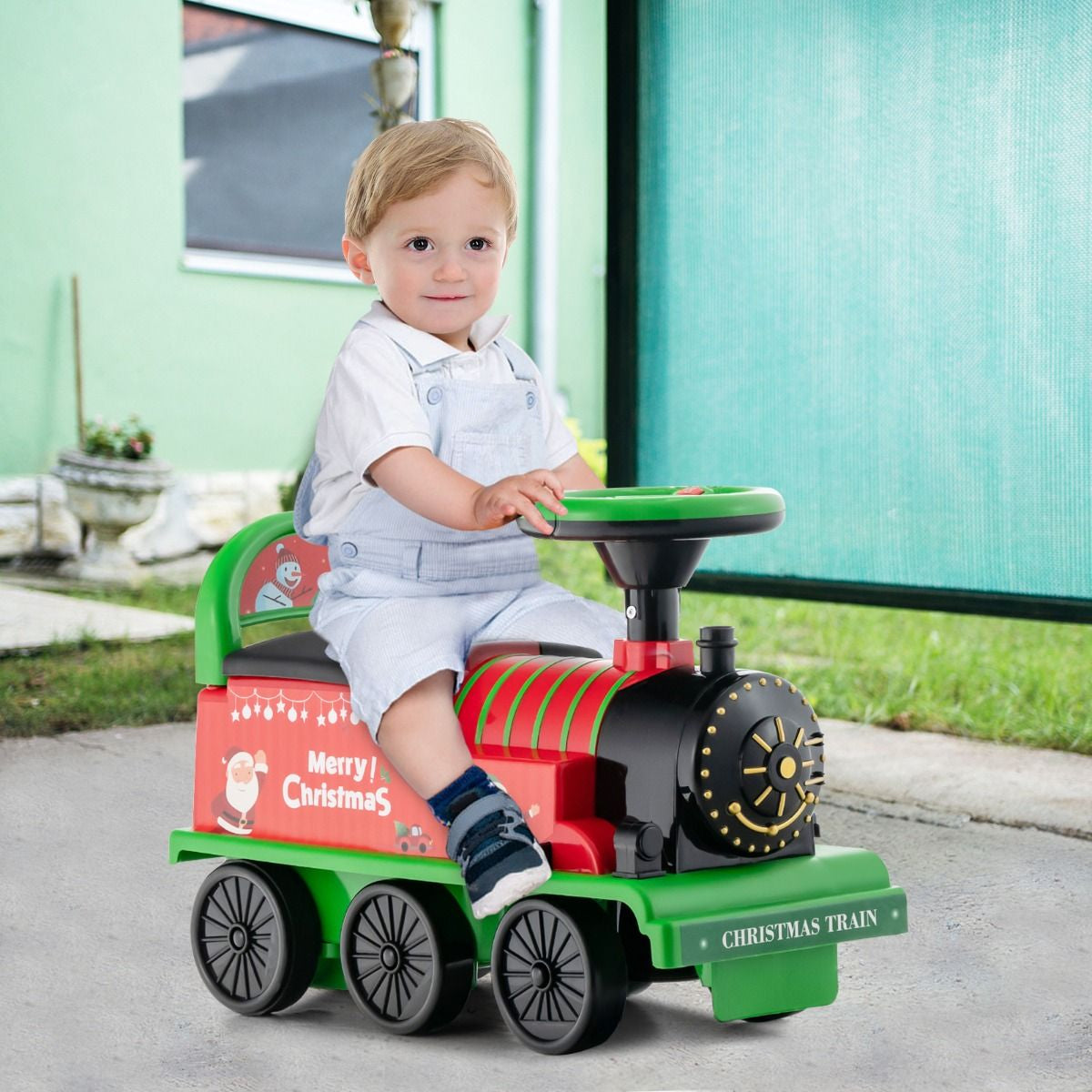 6V Electric Kids Ride on Train Toy with Track & 6 Wheels