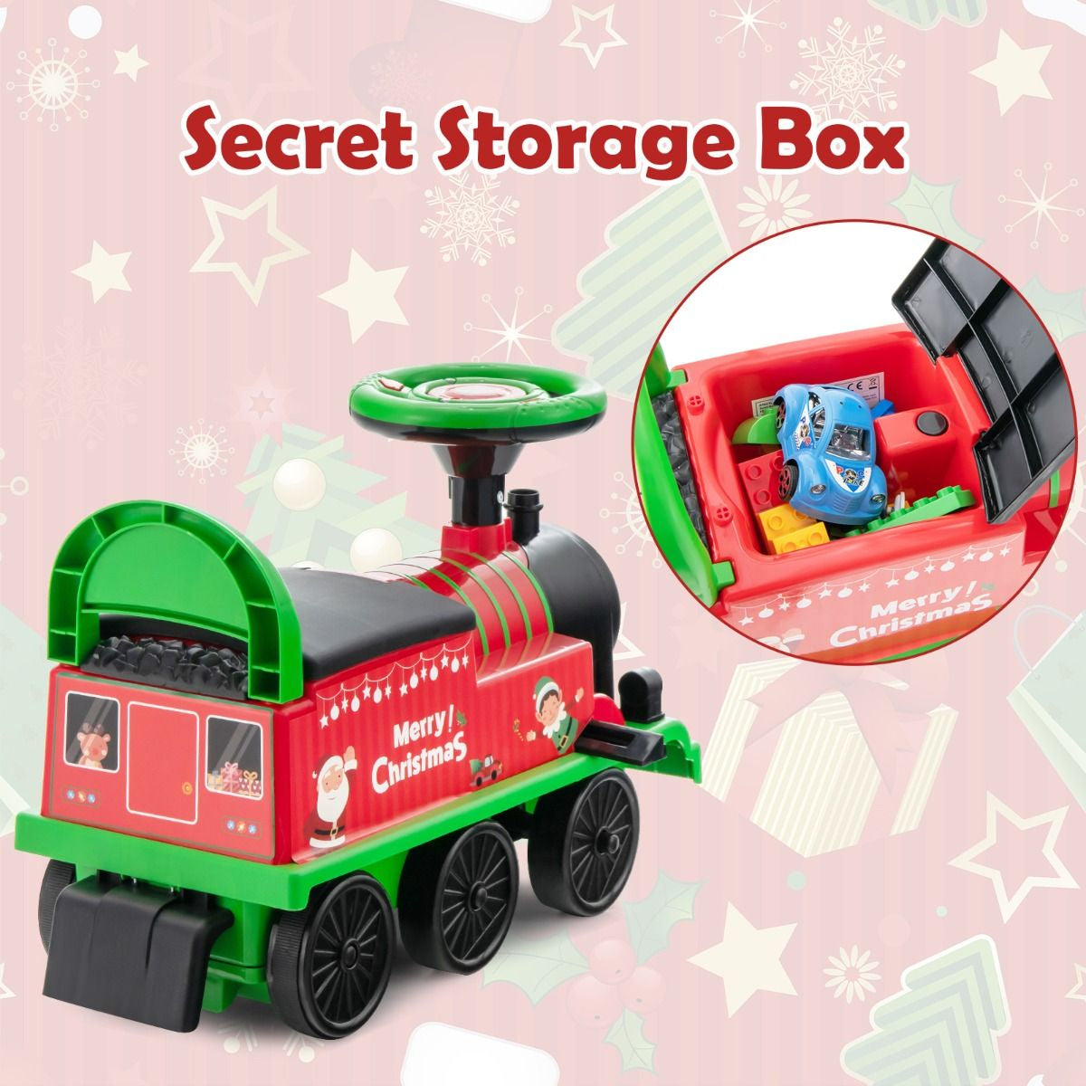 6V Electric Kids Ride on Train Toy with Track & 6 Wheels