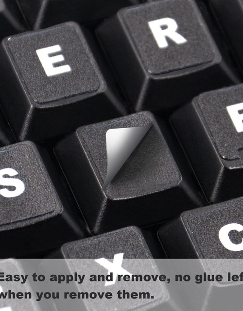 Load image into Gallery viewer, [2 Pack] Universal English Keyboard Stickers, Replacement English Keyboard Stickers with Black Background and White Lettering, Each Unit: 0.43&quot; X 0.51&quot; -Matte
