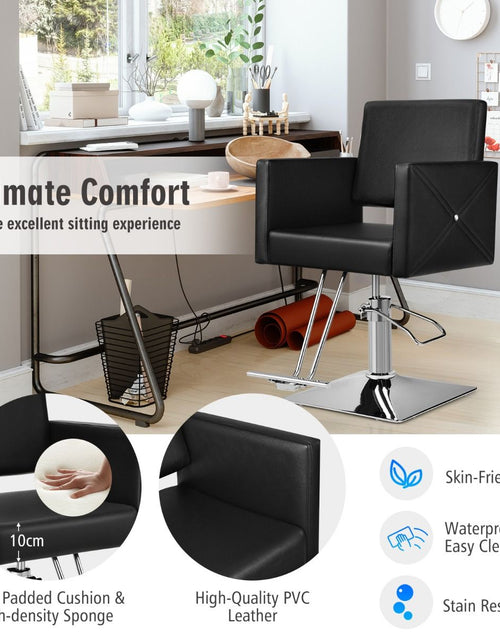 Load image into Gallery viewer, 360° Swivel Barber Chair with Adjustable Height for Hair Salon
