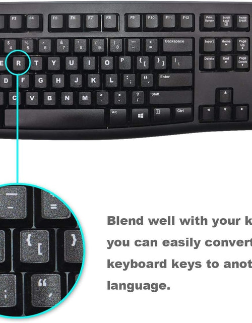 Load image into Gallery viewer, [2 Pack] Universal English Keyboard Stickers, Replacement English Keyboard Stickers with Black Background and White Lettering, Each Unit: 0.43&quot; X 0.51&quot; -Matte

