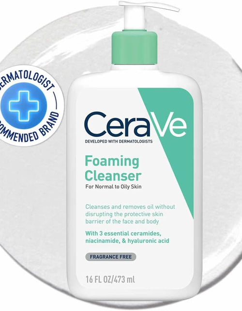 Load image into Gallery viewer, Foaming Cleanser Gel Face Wash 473Ml, for Normal to Oily Skin, Removes Oil without Disrupting the Protective Skin Barrier, for Face &amp; Body, Niacinamide + Ceramides, Fragrance Free, Oil Control
