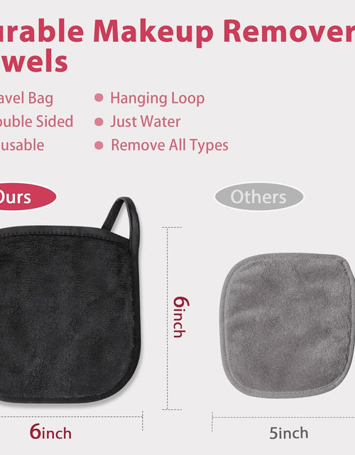 Load image into Gallery viewer, Makeup Remover Cloth, 6&quot; X 6&quot; Reusable Towels for Washing Face, Microfiber Washcloth with Mesh Bag, 12 Pack, Grey
