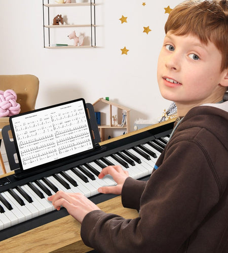 Electric Lighted Piano Keyboard with Sustain Pedal